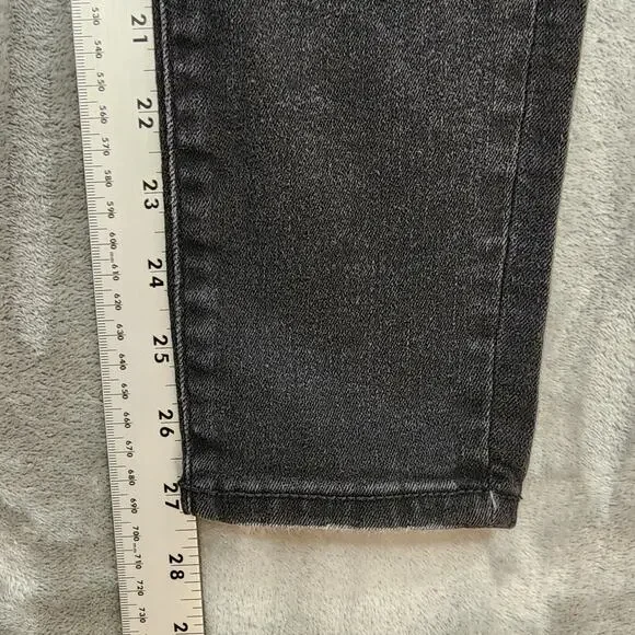 American Eagle Jeans Womens‎ 4 Black Distressed Ripped High Rise Jegging Stretch - Picture 11 of 13